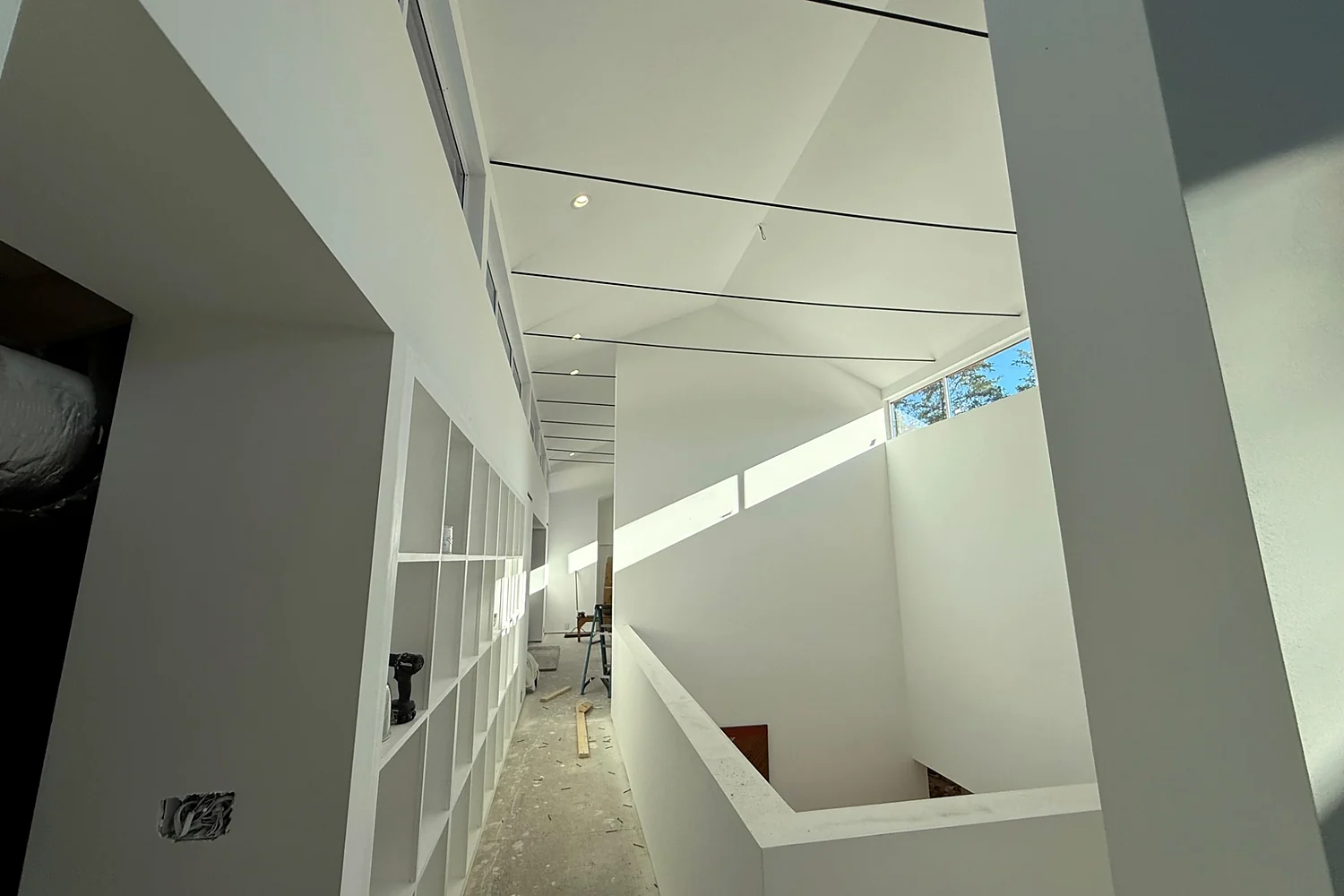 Tall vaulted interior with detailed finished surfaces